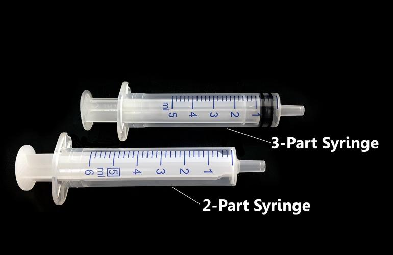 Differentia inter duo-pars et tres syringes